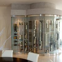 custom glass wine cellar