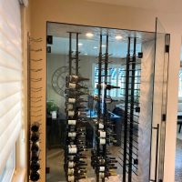 custom glass doors for wine storage